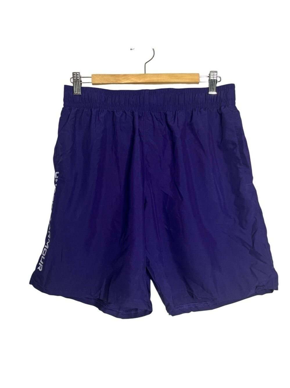Under Armour Purple UA Tech Woven Wordmark Shorts 1383356, size L
